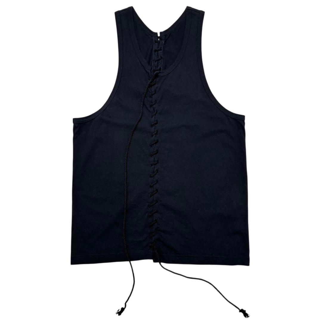 ★名作★ Yohji Yamamoto 紐付き レースアップ タンクトップ 3