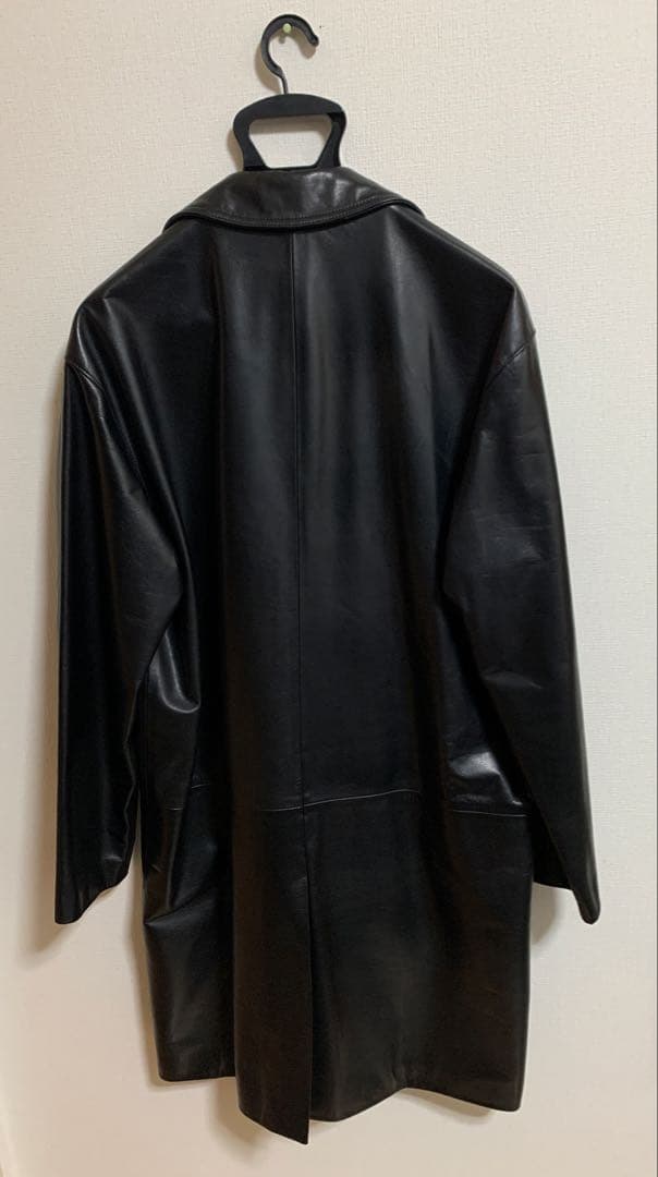 Time is on レザー ステンカラーコート