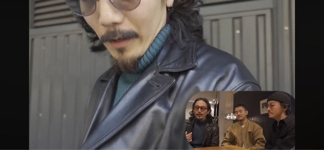 Time is on レザー ステンカラーコート