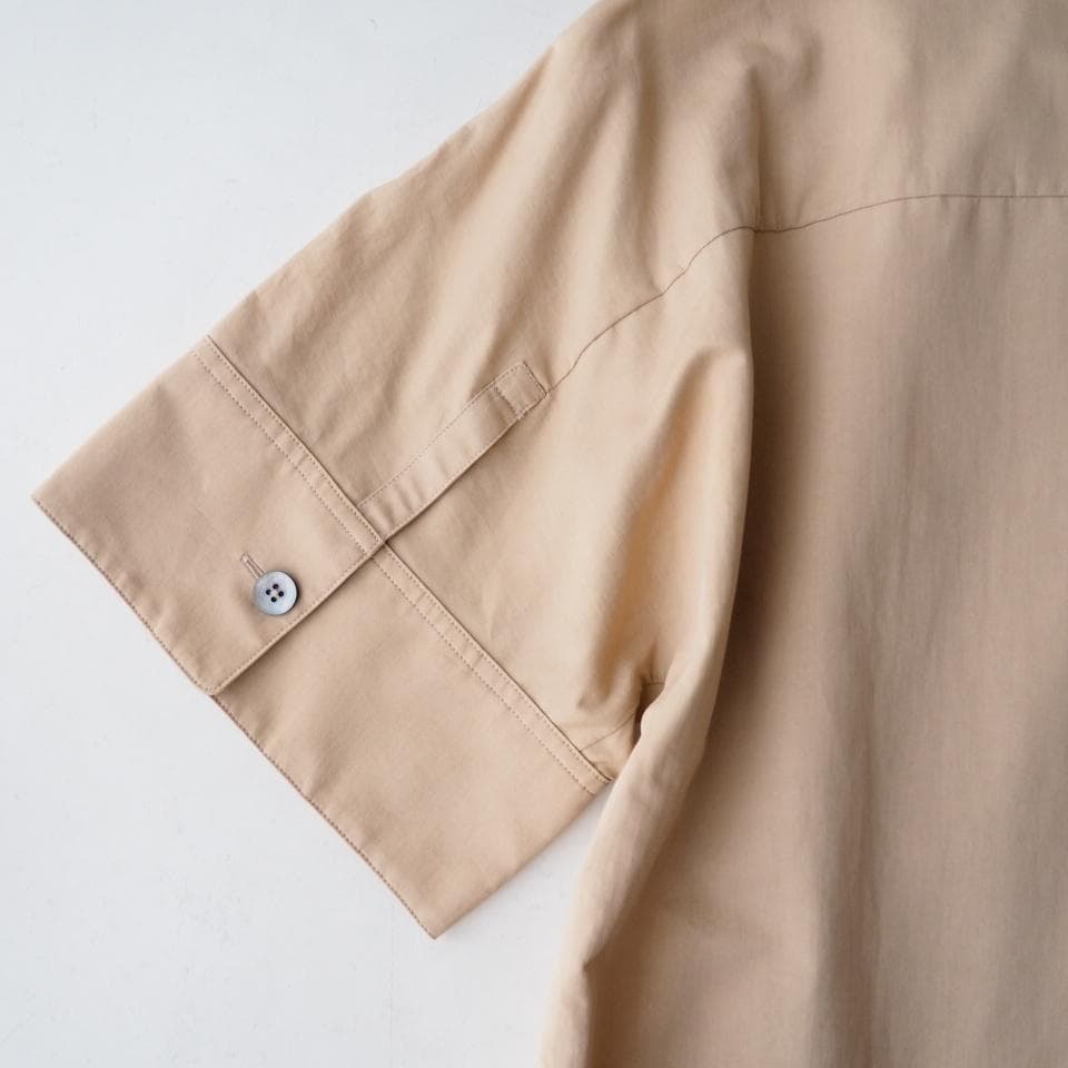 jangjawon様ジルサンダー コットンシルク バンドカラー シャツ 34