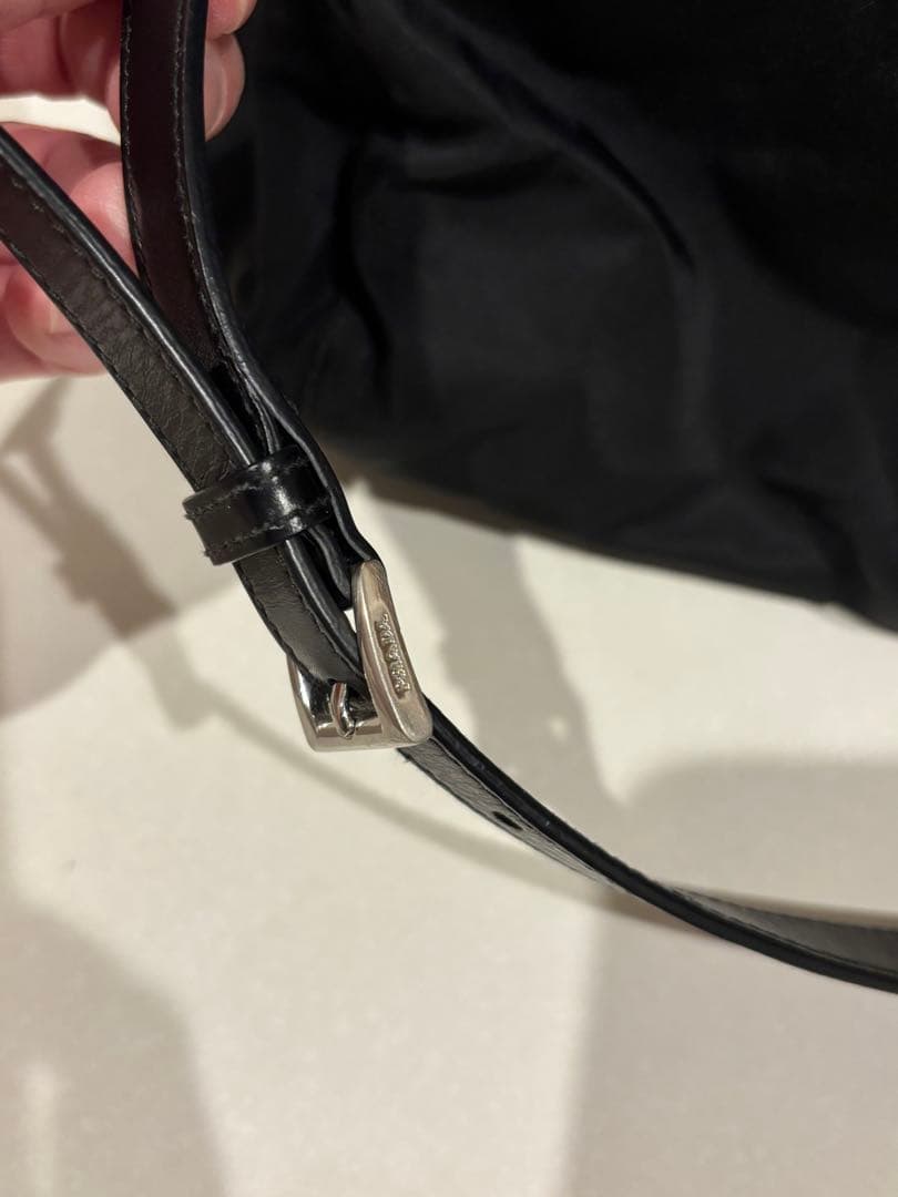 PRADA 黒 ナイロン ギャザートートバッグ