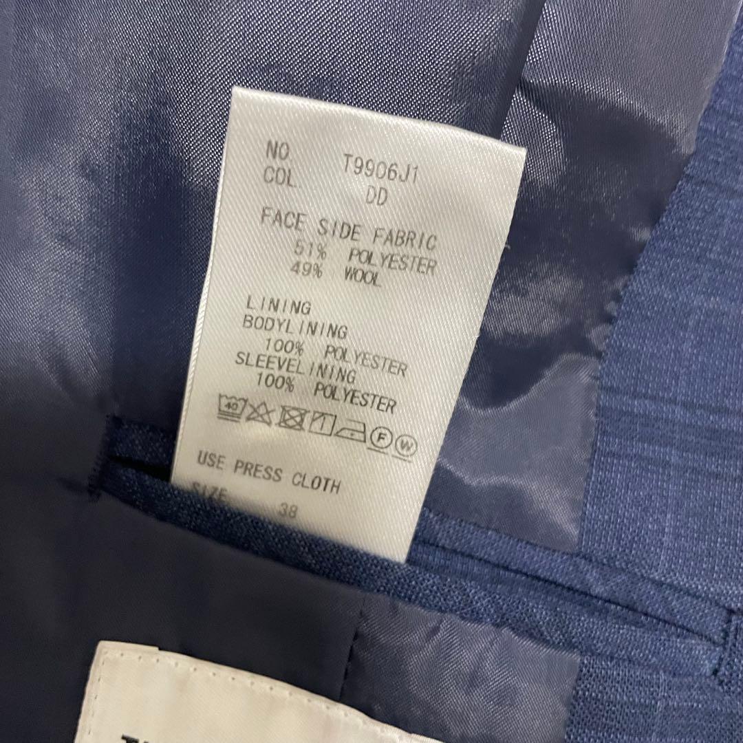 【美品】スーツカンパニー ノーカラージャケット パンツスーツ セットアップ ML