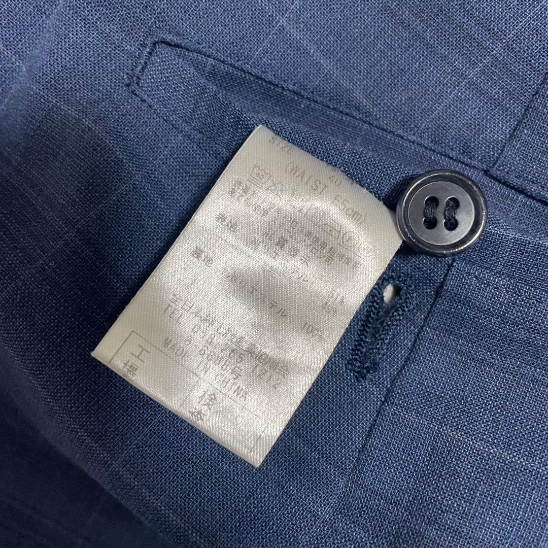 【美品】スーツカンパニー ノーカラージャケット パンツスーツ セットアップ ML