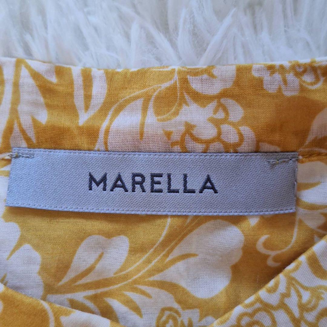 極美品✨マレーラ 近年モデル 花柄ロングワンピース シルク混 大きいサイズ