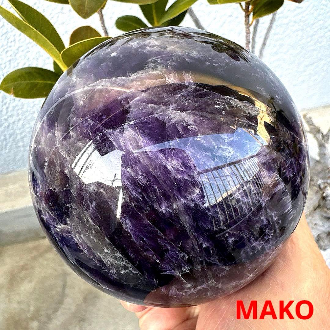 M1887☆アメジスト丸玉直径97mm1.2Kg☆天然石☆N60104- C