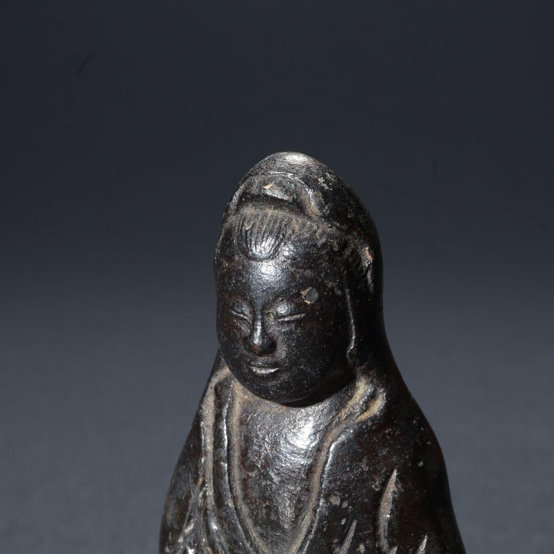 観音坐像　銅製　仏像　骨董　江戸時代　R1681