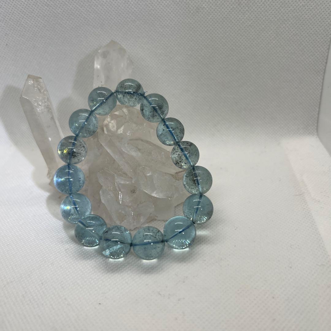 mw@プロフ必読　超高品質！モスアクアマリンブレスレット