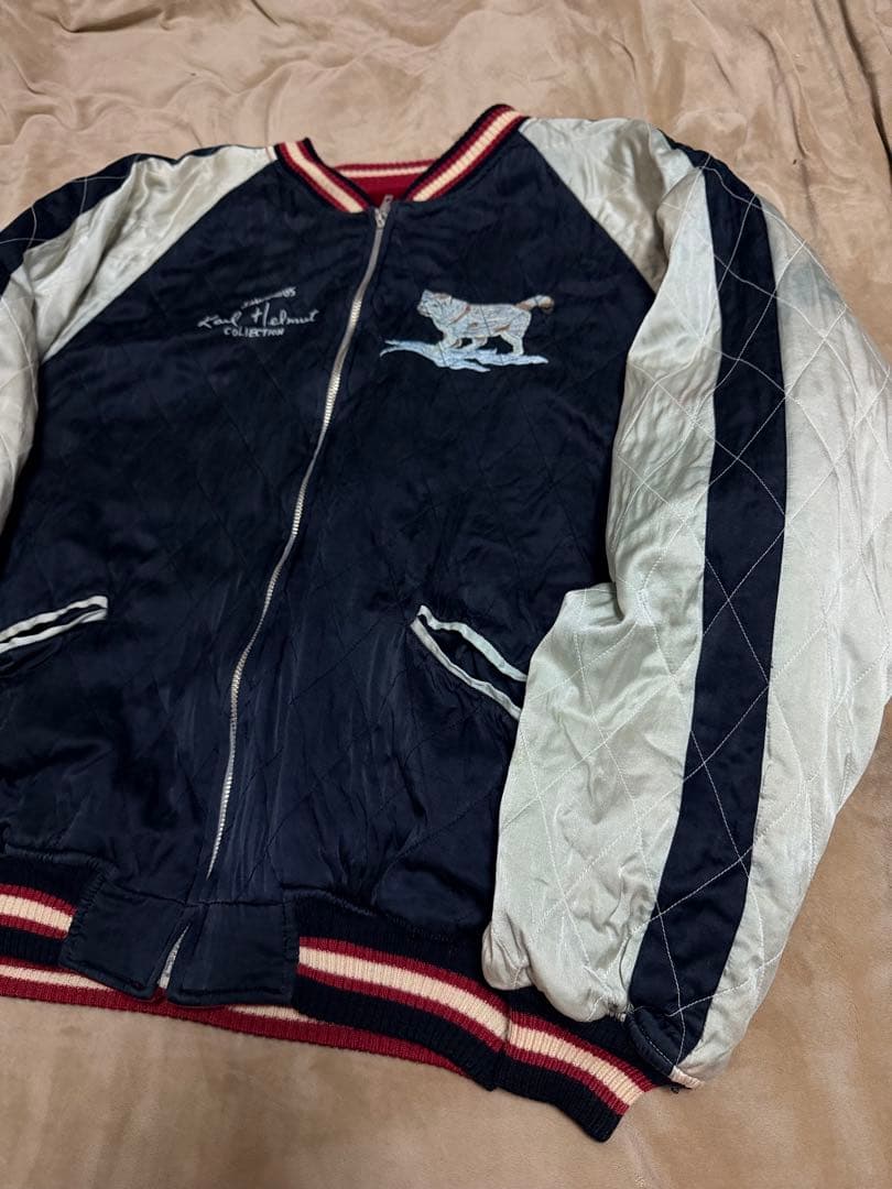 ２面用 Karl Helmut 別珍 鹿 スカジャン サテン vintage
