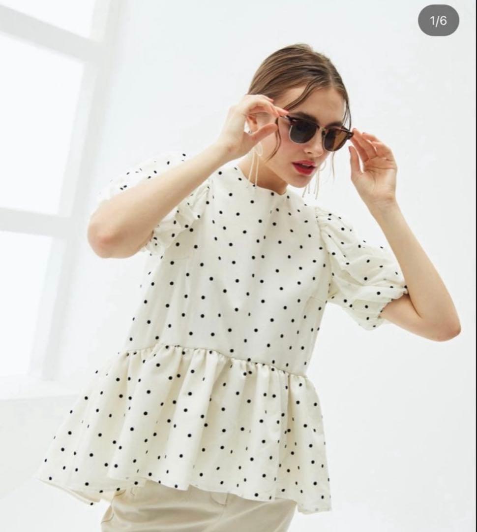 tsuru by marikooikawa ドット　トップス