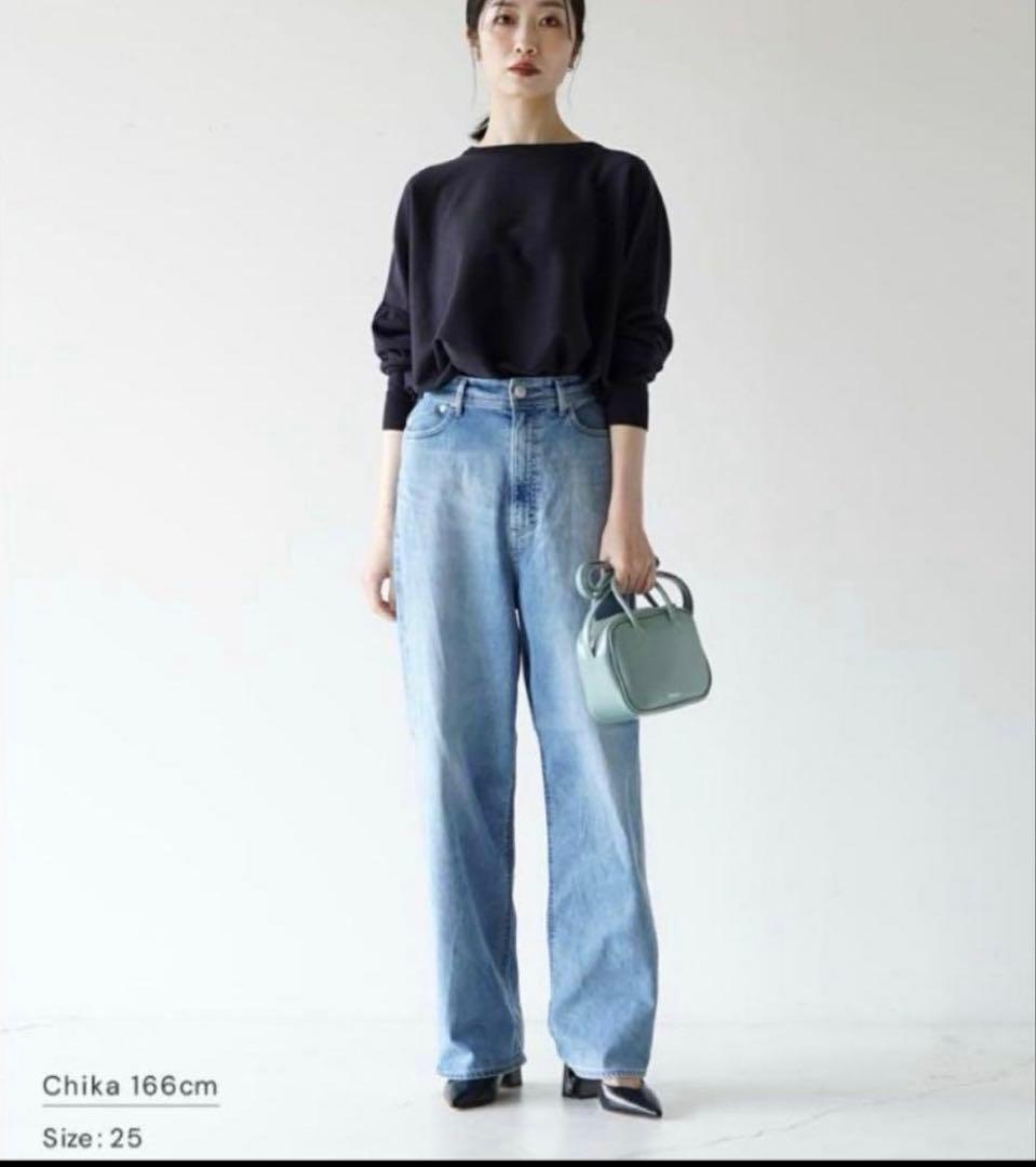 【新品】YANUK ヤヌーク JOAN ルーズストレートデニムパンツ 26