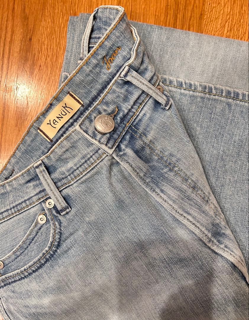 【新品】YANUK ヤヌーク JOAN ルーズストレートデニムパンツ 26