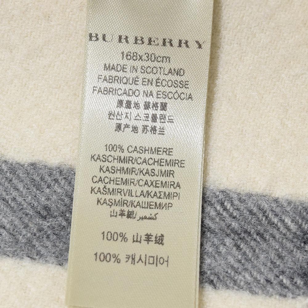 英国製 バーバリー BURBERRY カシミヤ100％ メガチェック ストール