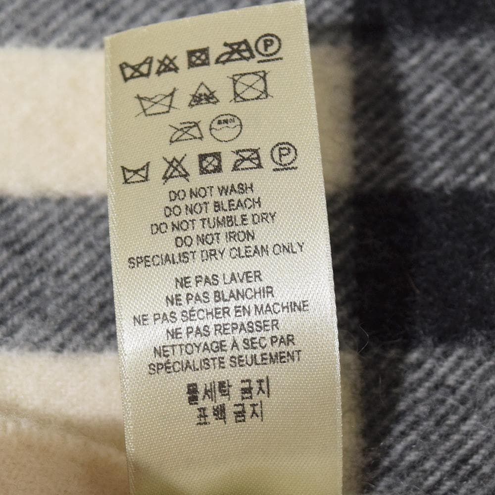 英国製 バーバリー BURBERRY カシミヤ100％ メガチェック ストール