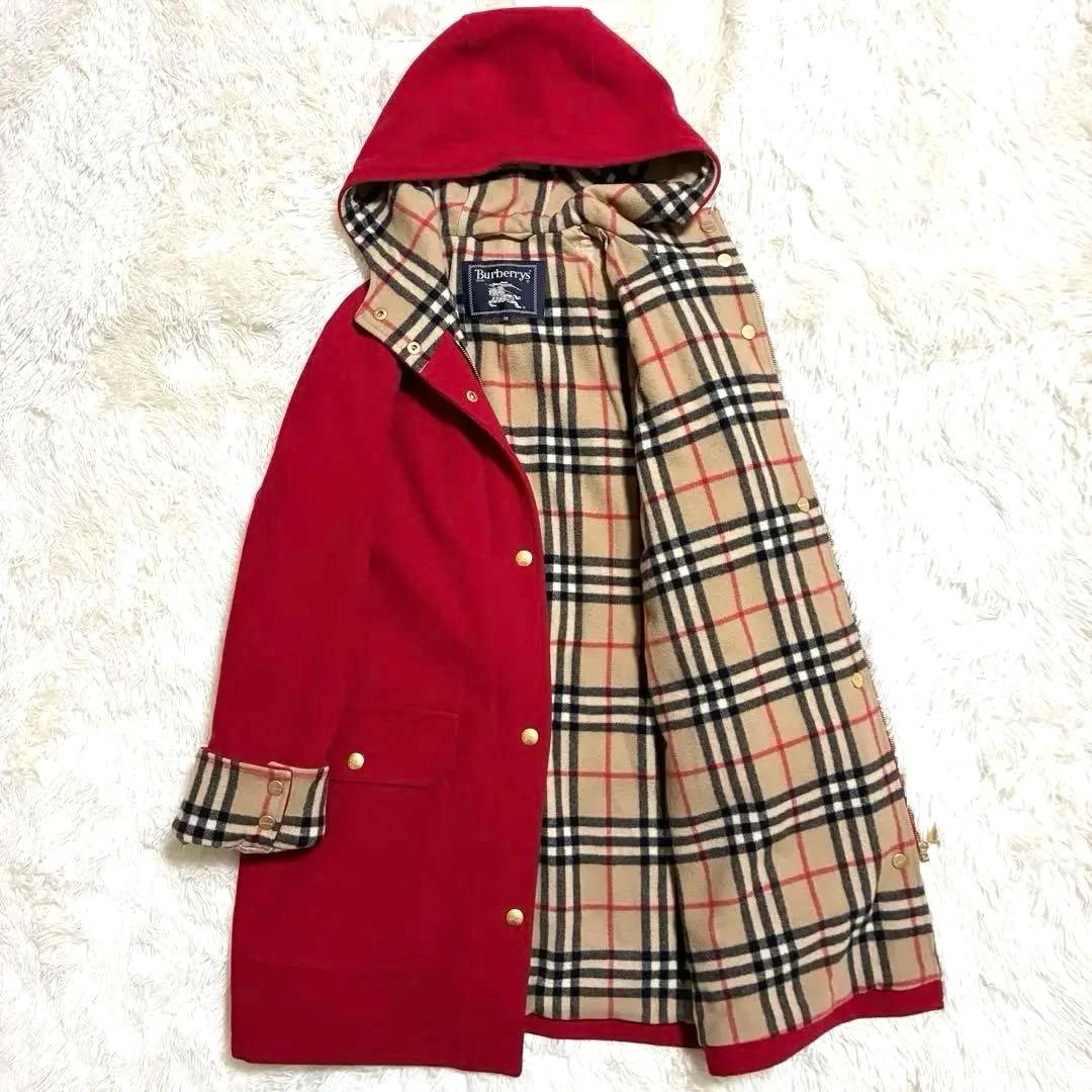 極美品 バーバリー カシミヤ ダブルフェイス ロングコート 金ボタン ホースロゴ