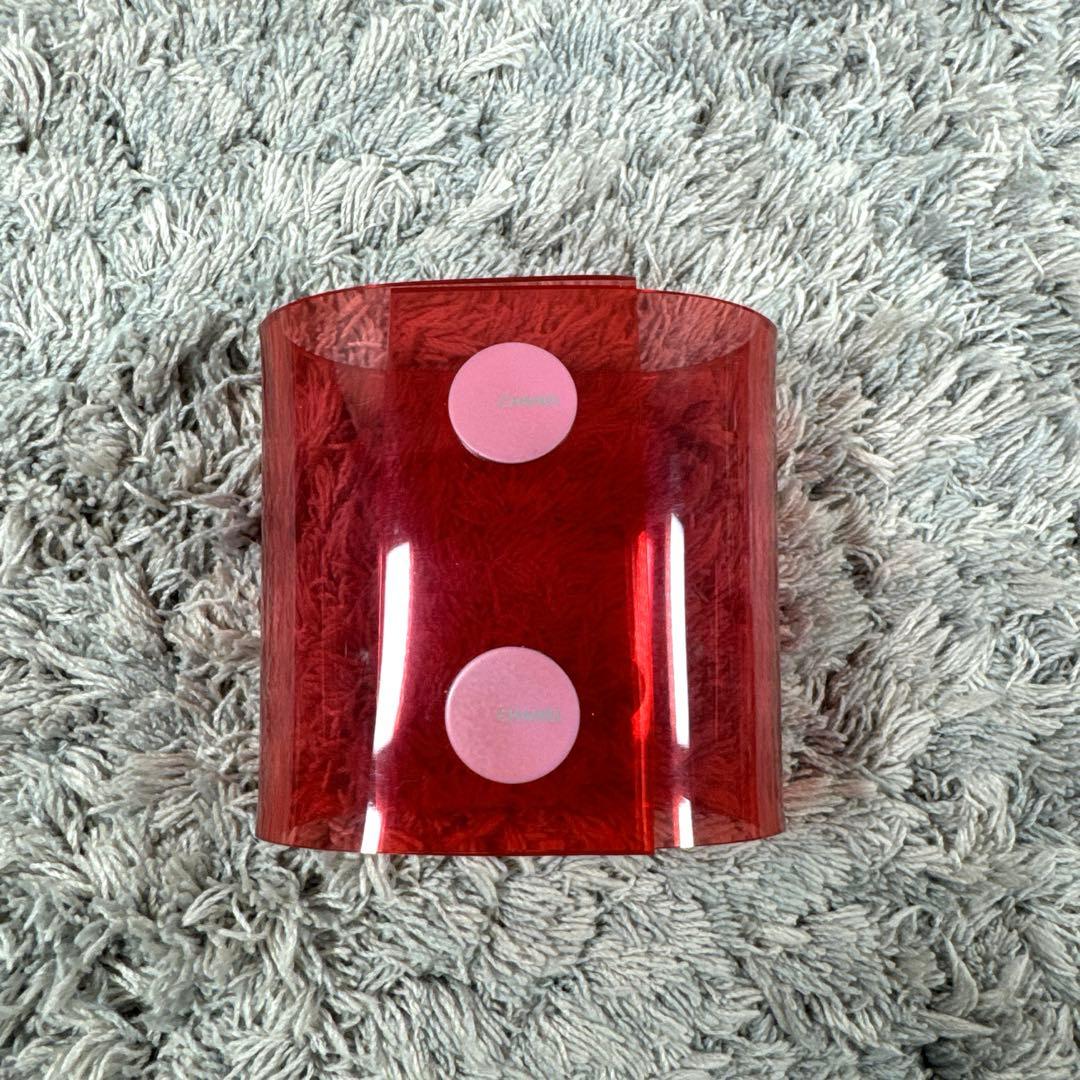 【美品】 CHANEL シャネル 00C PVC ブレスレット ダブルホック