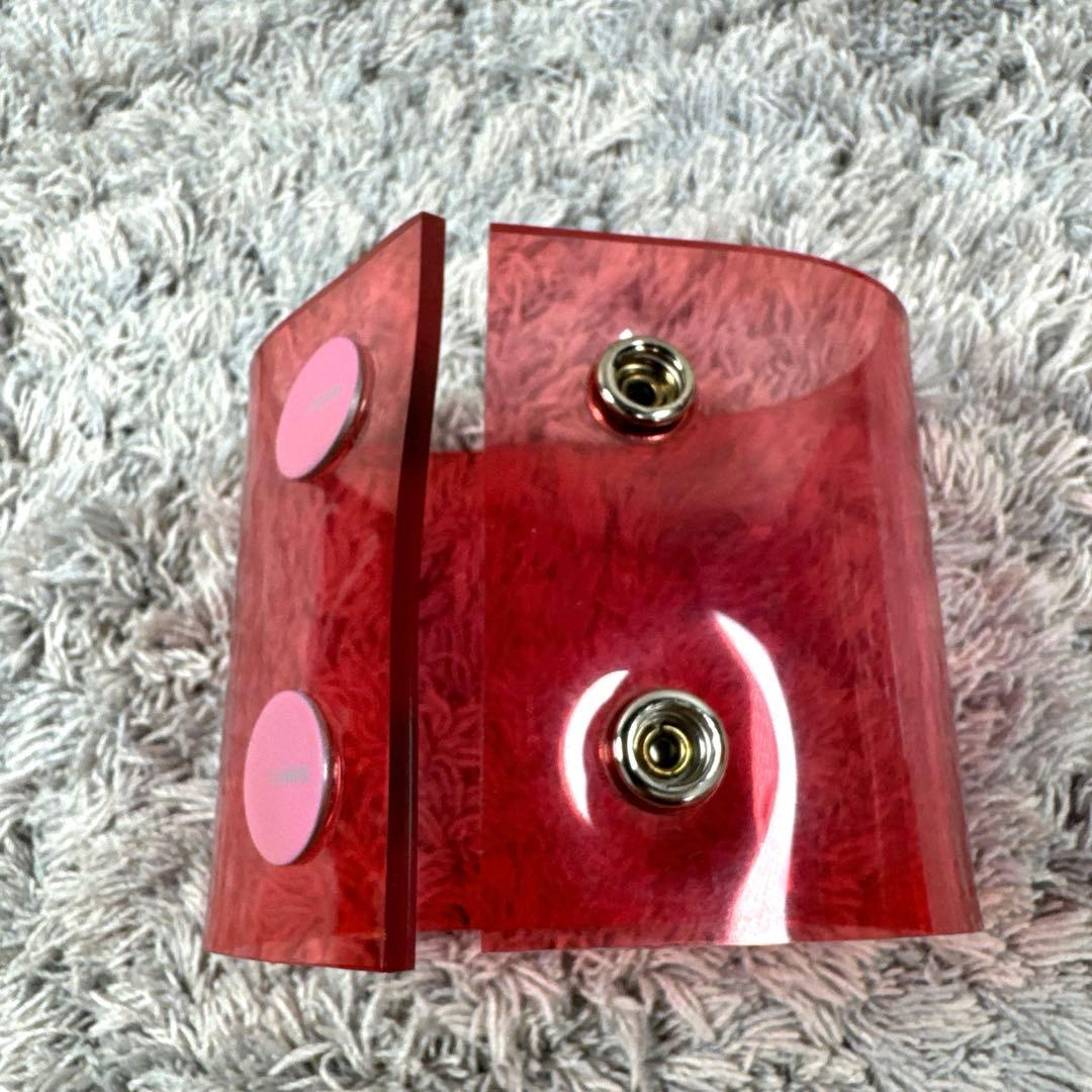 【美品】 CHANEL シャネル 00C PVC ブレスレット ダブルホック