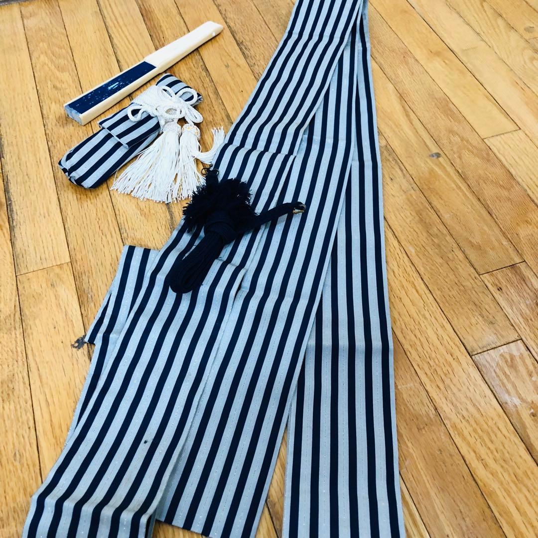 七五三 五歳‼️未使用タグ付着物×袴‼️ 紺地に鷹兜煌びやか‼️完全フルセット 銘品