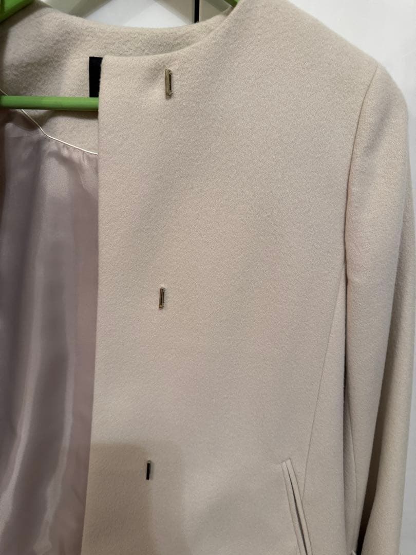 LAUTREAMONT ベージュ ノーカラーコート 38