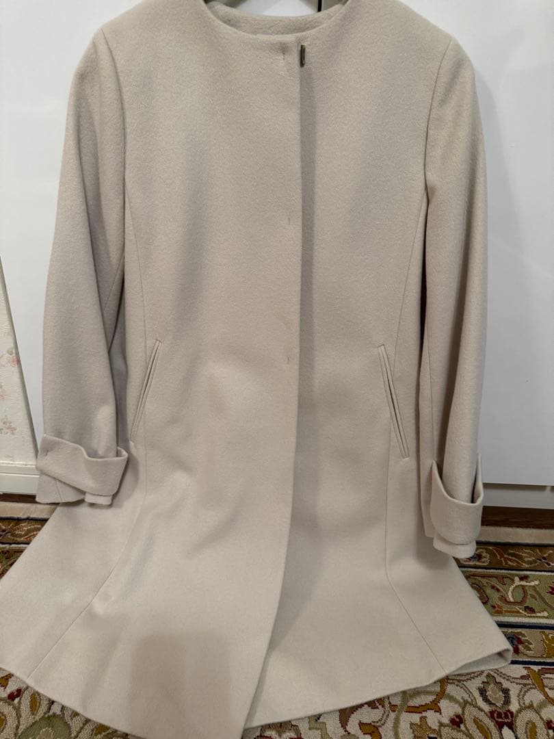 LAUTREAMONT ベージュ ノーカラーコート 38