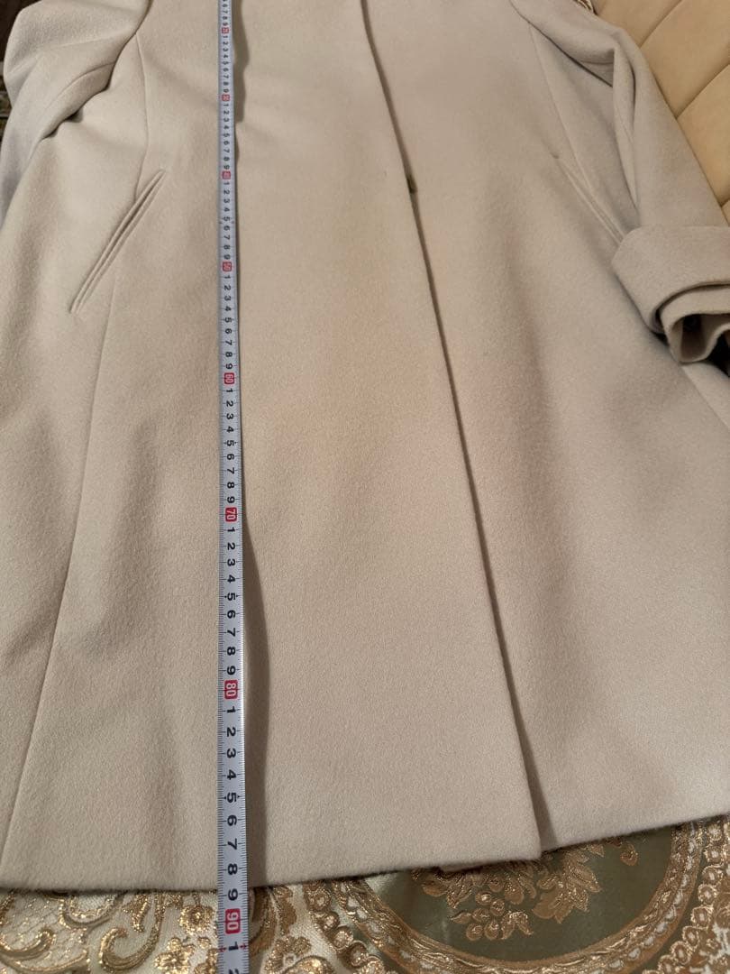 LAUTREAMONT ベージュ ノーカラーコート 38