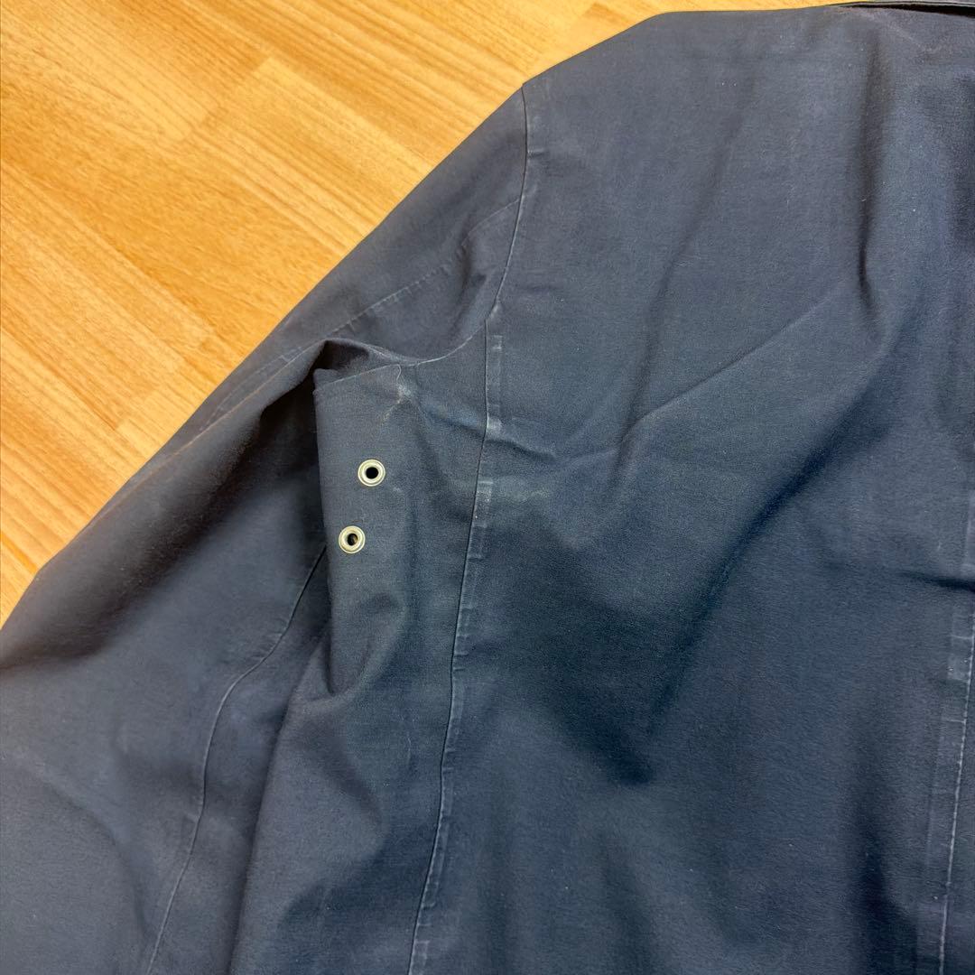 Macintosh London ゴム引きステンカラーコート チェック裏地