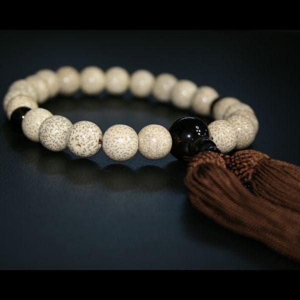 男性数珠 数珠 念珠 ★新品 桐箱付き 星月菩提樹 念珠 12ミリ