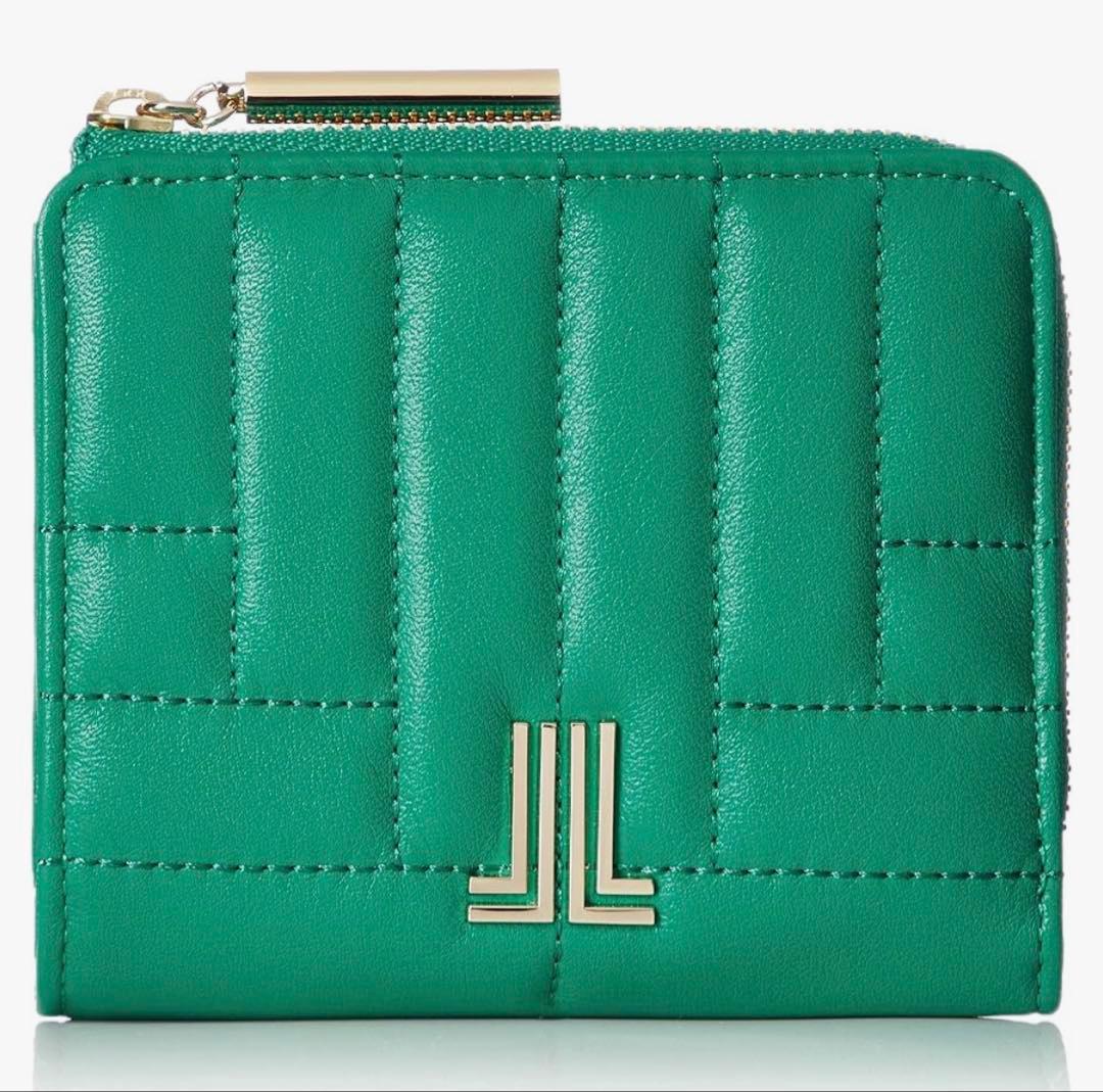【AK様ご予約品】LANVIN／ランバン　グリーン キルティング 二つ折り財布