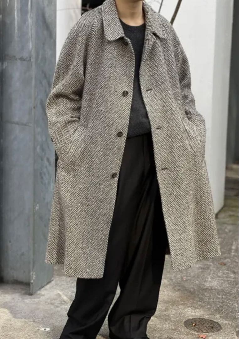 ジャケット・アウター 80s JIMMY HOURIHAN Tweed Long Coat