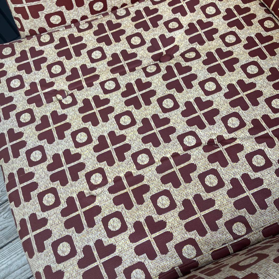 昭和レトロ ミッドセンチュリー 幾何学模様ソファー 1人掛けソファー 古家具