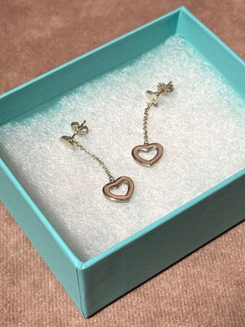 TIFFANY&CO. 　ハートリンク　ドロップピアス　シルバー
