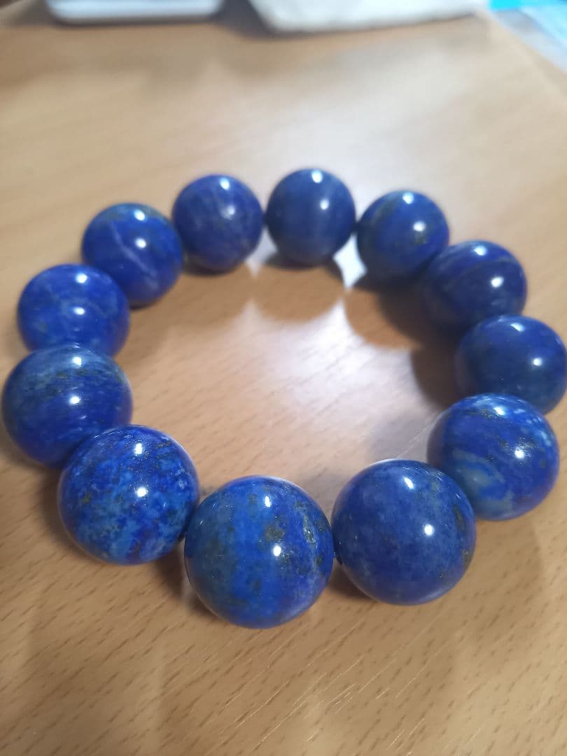 高品質　ラピスラズリ　ブレスレット　20ミリ
