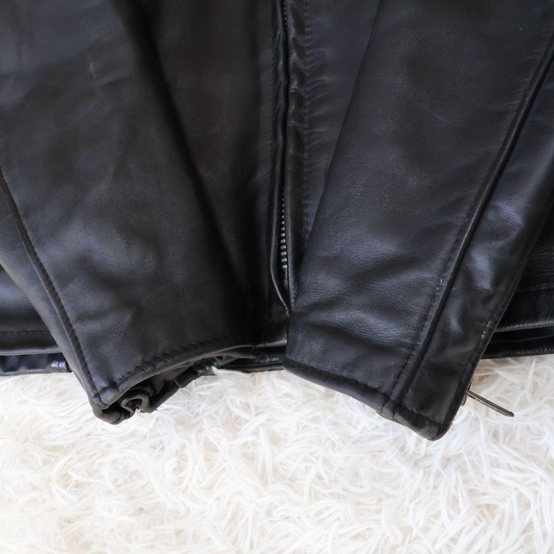 ショット　シングルライダースジャケット　38サイズ　ブラック