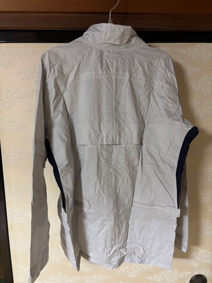 ミズノ　ゴルフ　レインウェアセット ホワイトジャケット ネイビーパンツ