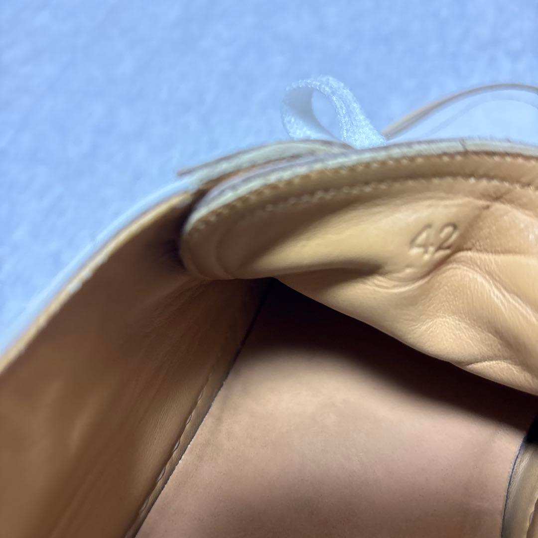 HERMES エルメス スニーカー レザー　ホワイト 42