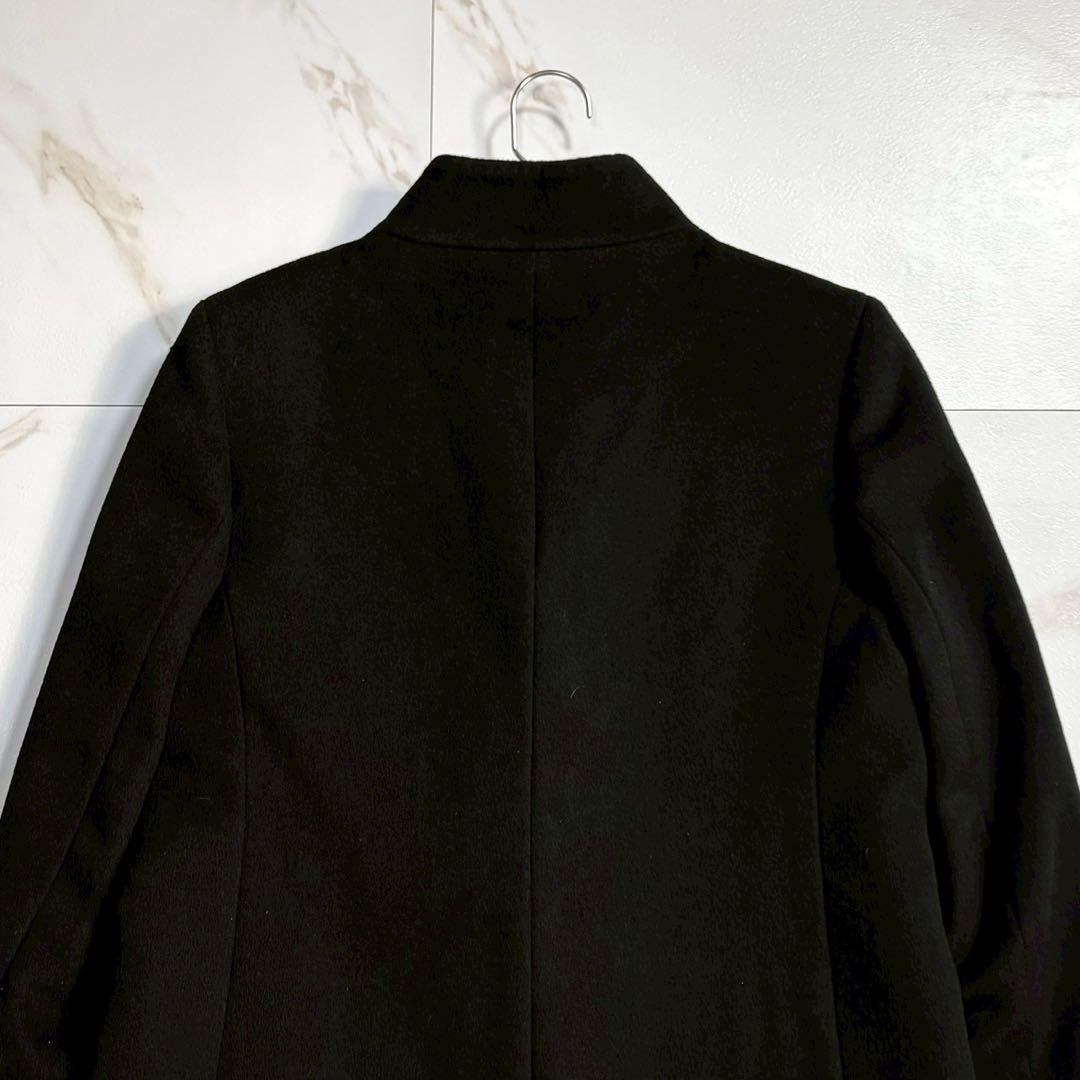 【極美品】23区 ウールアンゴラビーバー スタンドカラー コート 黒 38 M