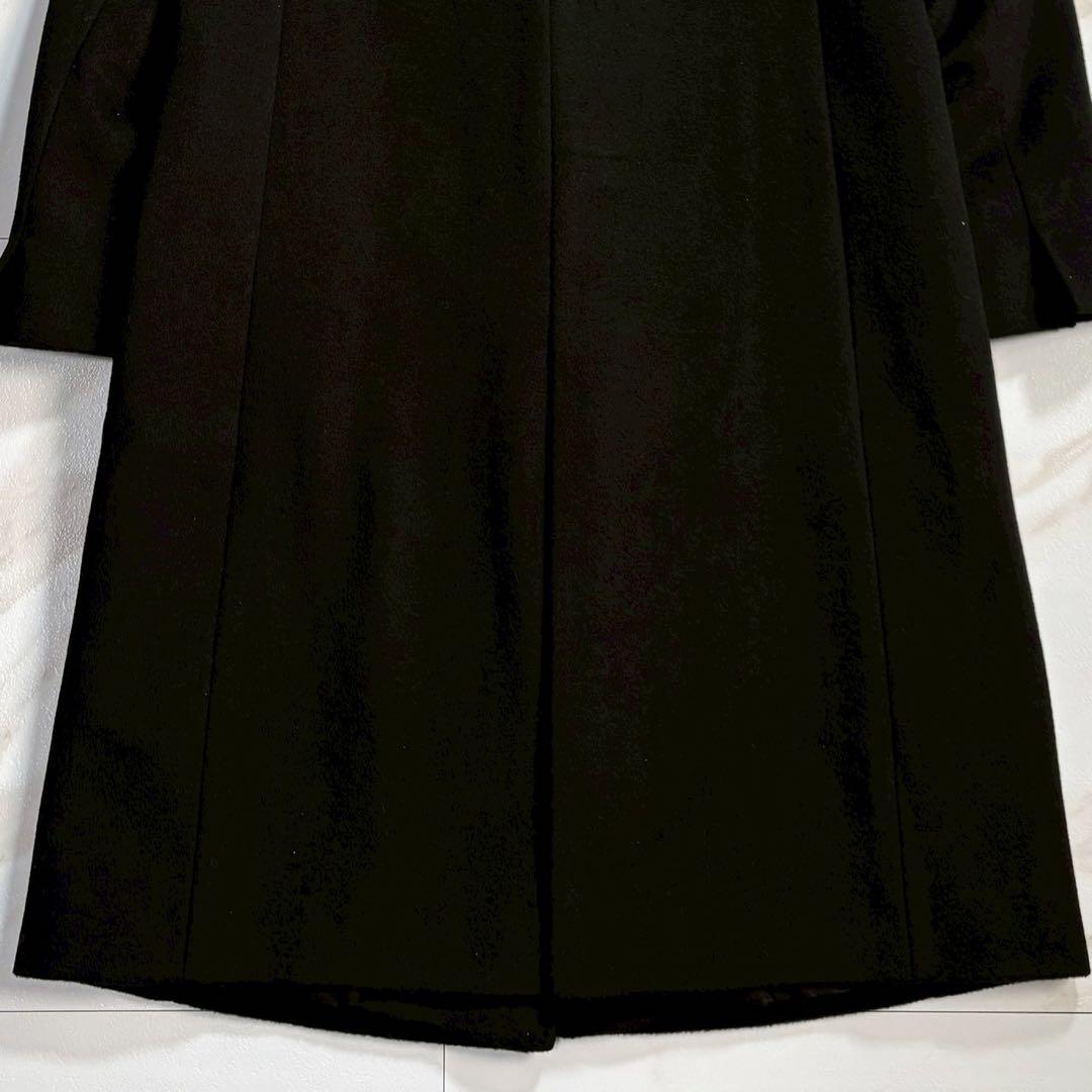 【極美品】23区 ウールアンゴラビーバー スタンドカラー コート 黒 38 M