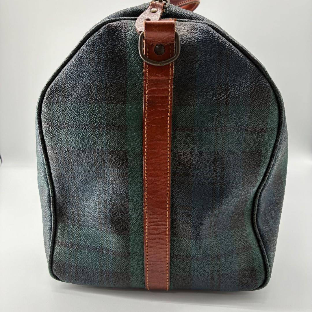 良品✨ポロラルフローレン ボストンバッグ 大容量 ブラックウォッチ PVC