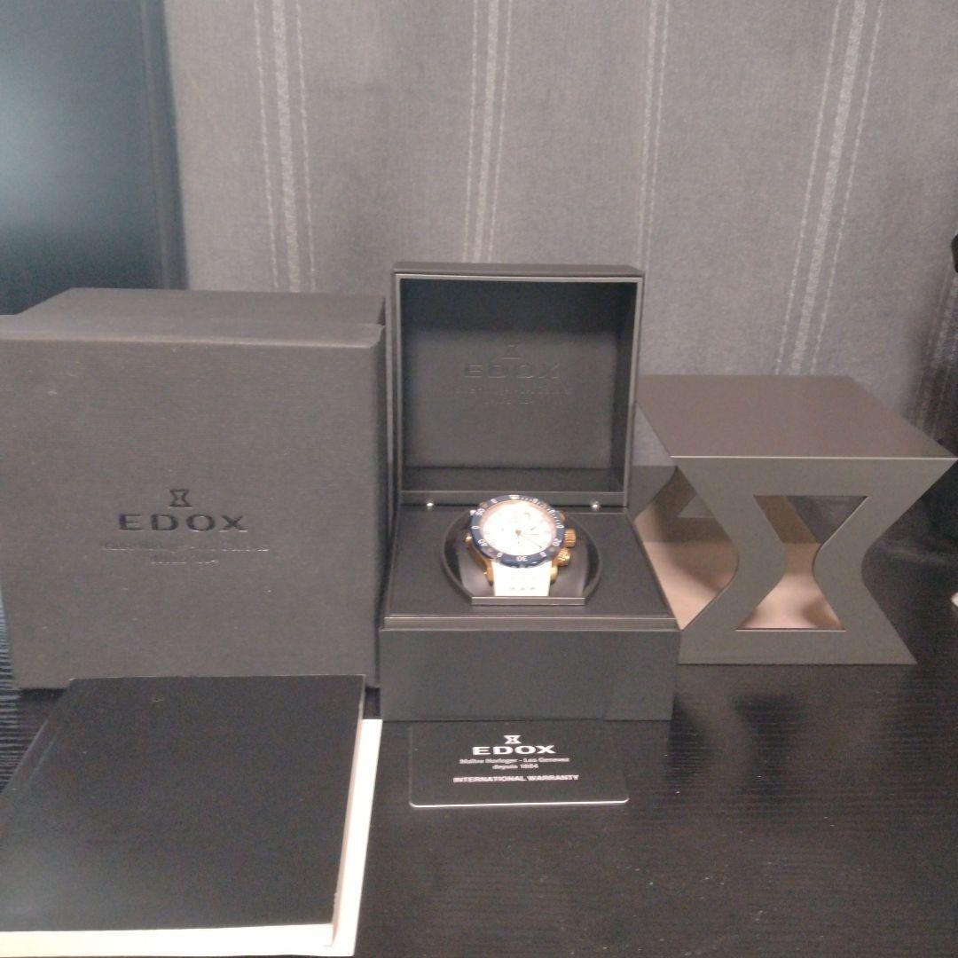 【希少100本】EDOXクロノオフショア 白ラバー×ゴールド×ブルー