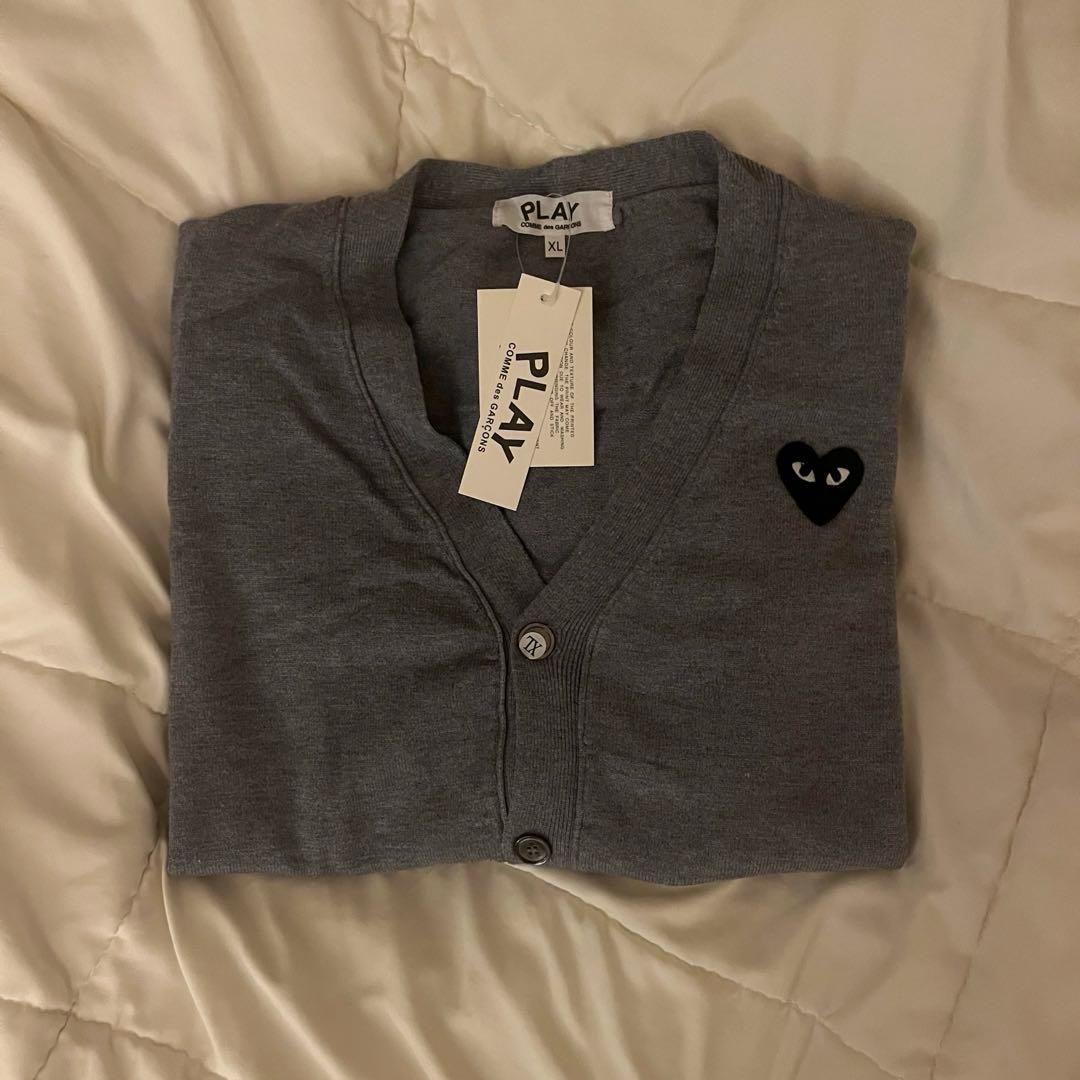 PLAY COMME des GARÇONS グレー カーディガン XL メンズ