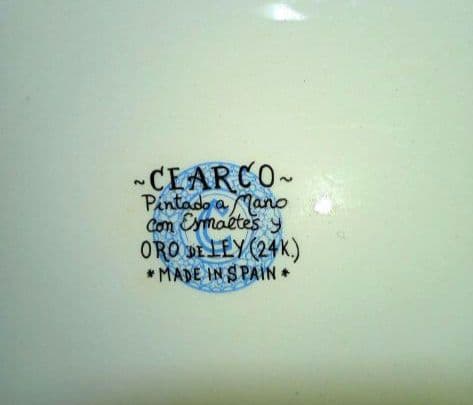 セアルコ　セルビア(セビリア)焼き　大皿28.5cm　 金彩24K 　スペイン製