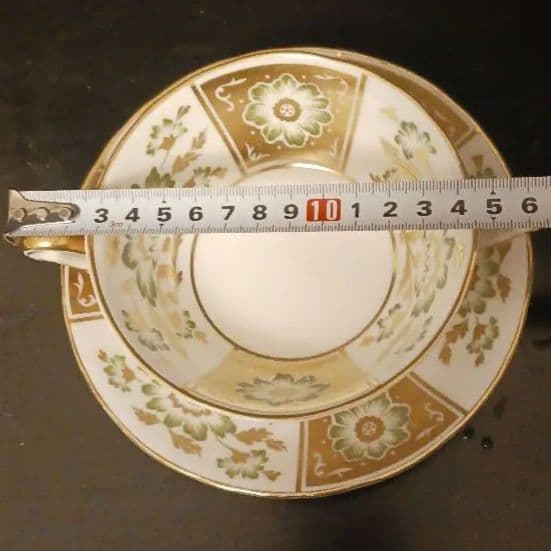 ロイヤルクラウンダービー パネル グリーン スープカップ＆ソーサー③④