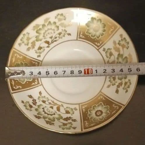 ロイヤルクラウンダービー パネル グリーン スープカップ＆ソーサー③④