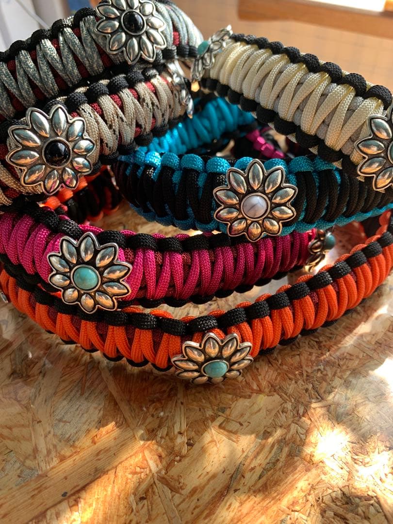 REXページ　大型犬用　コンチョ付ハーフチョーク　2本