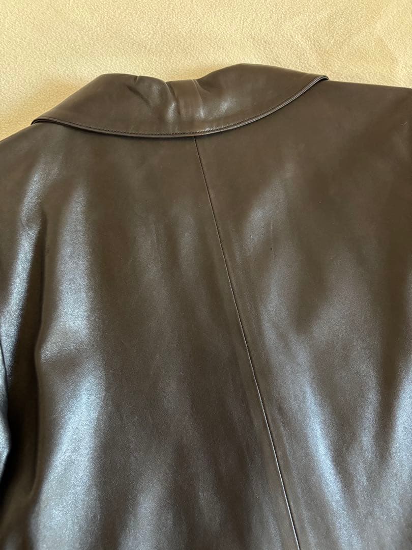 K1204Rさま専用　アニエスベー　羊革レザージャケット コート ブラック