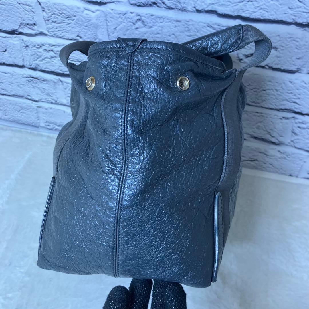 バレンシアガ✨カバスS シワ加工 本革 レザー トートバッグ ダークグレー