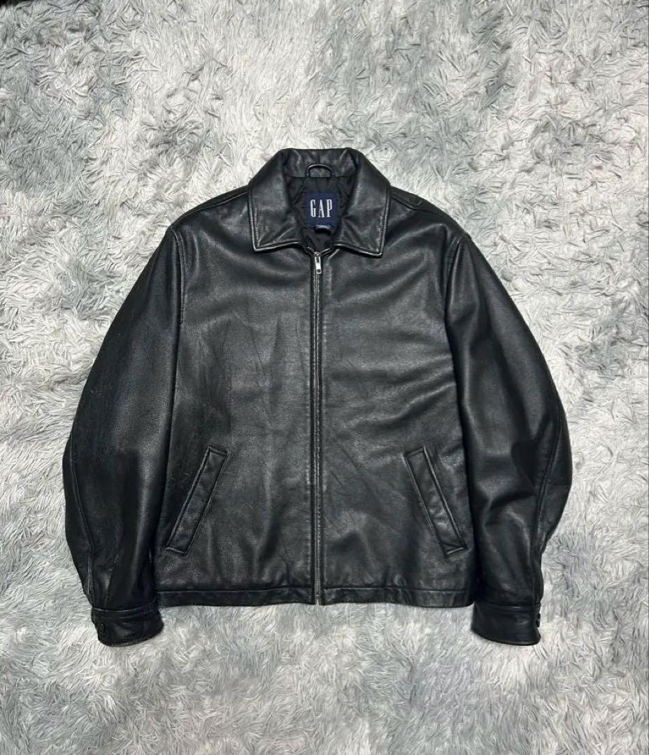 【着画あり】GAP 黒 レザージャケット