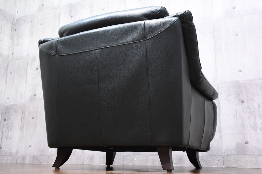 ECK100 IDC大塚家具 オースチン 1人掛けソファ レザー/総本革張り