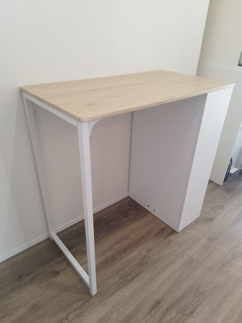 【美品】カウンターテーブル（チェア付）　白色