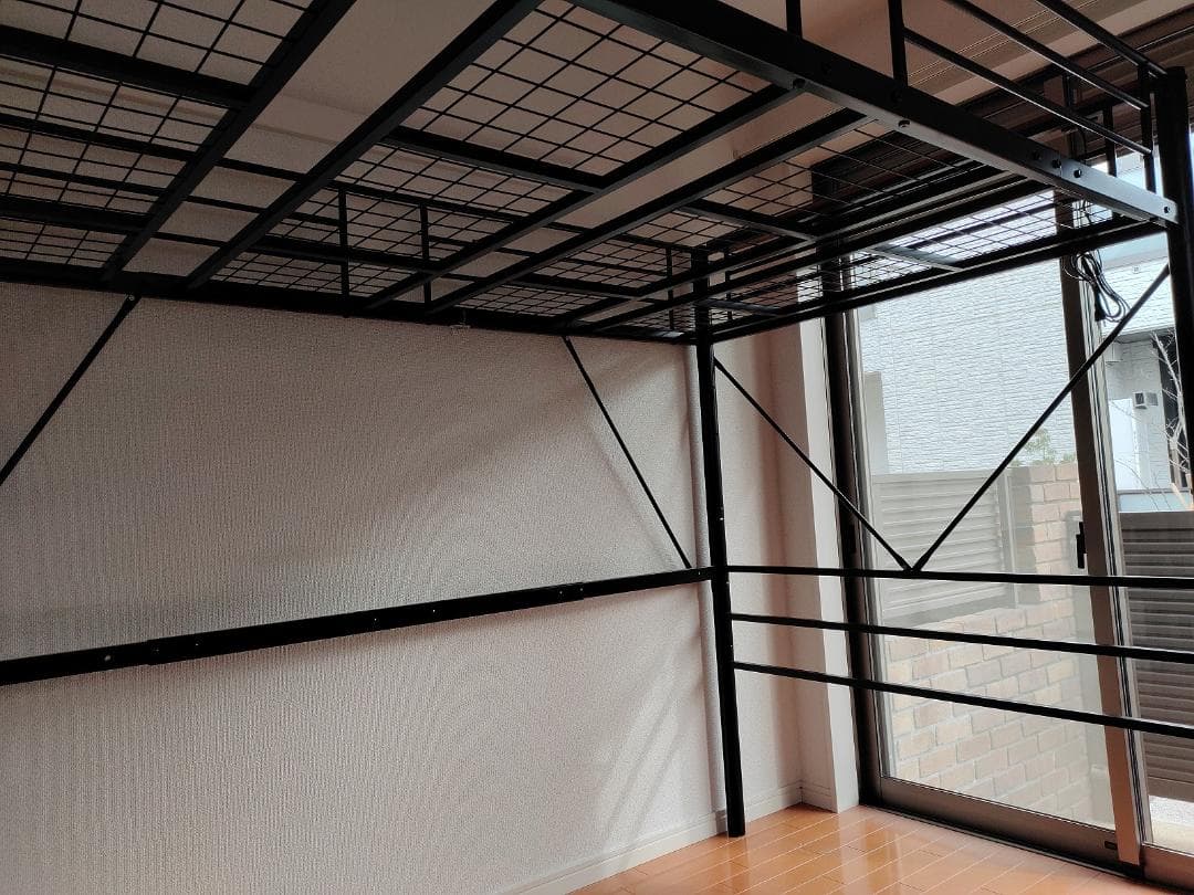 【引き取りのみ】【葛飾区】　ロフトベッド　セミダブル　階段付き　コンセント有