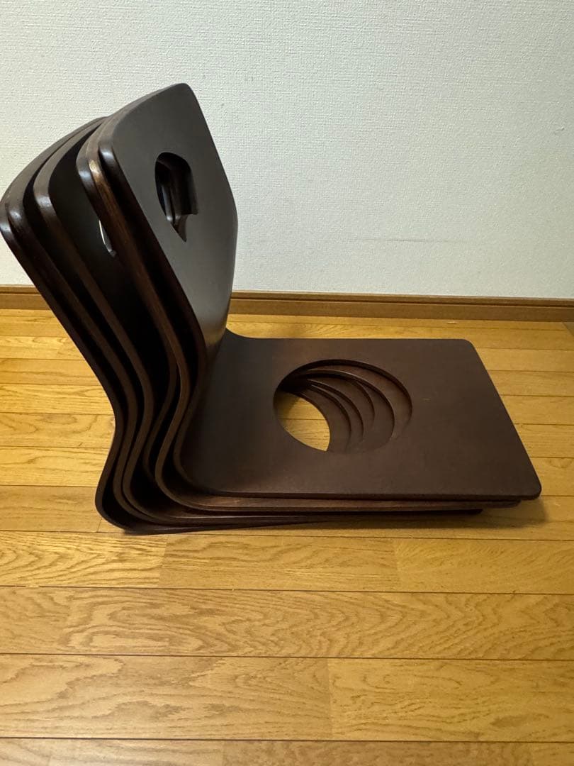 ニトリ 木製 座椅子 6脚　木製座イス　曲げ木